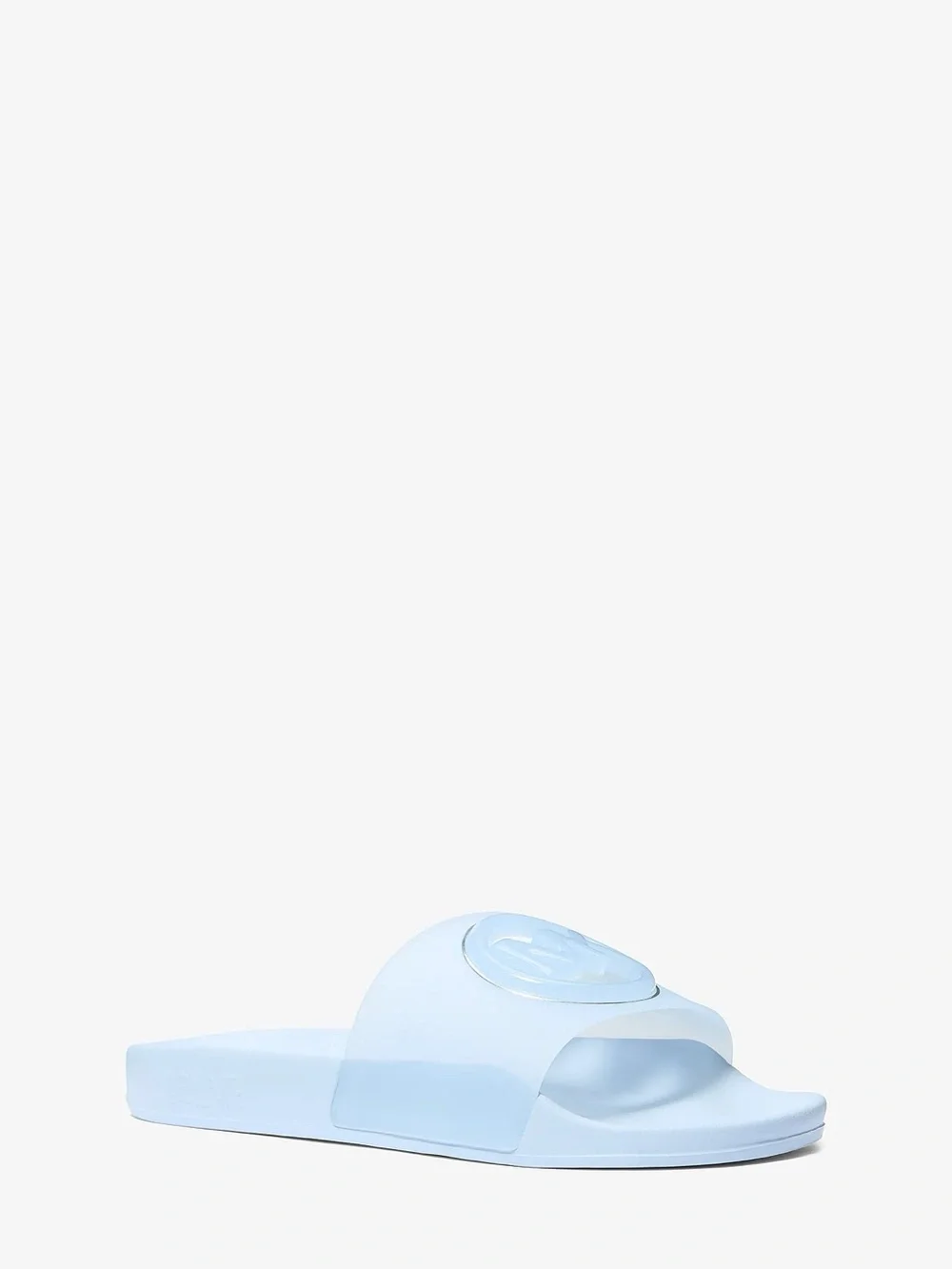 NWT Michael Kors Penny PVC Slide Sandal in Pale Blue, Size 11